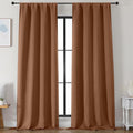 Simplebrand Sun Baked Blackout Curtains for Bedroom 96 Inches Long 2 Panels, Solid Thermal Insulated, Energy Saving Living Room Window Treatment Curtains Blackout Drapes, W50 x L96 Inch, Sun Baked