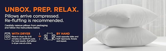 Amazon Basics Long Body Pillow for All Position Sleepers, 20 x 54 inches, Supportive, 1 Pack