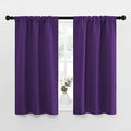 NICETOWN Kitchen Curtains Blackout Drapes & Curtains, Energy Smart Window Treatment Curtain Panels for Bedroom (Royal Purple, 34 in x 45 in (W x L), Set of 2)