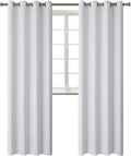 BGment Blackout Curtains - Grommet Thermal Insulated Room Darkening Bedroom and Living Room Curtains, Set of 2 Panels (52 x 108 Inch, Greyish White)