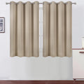 LEMOMO Khaki Thermal Blackout Curtains/52 x 45 Inch/Set of 2 Panels Room Darkening Curtains