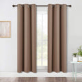NICETOWN Blackout Draperies Curtains Window Drapes, Window Treatment Thermal Insulated Solid Grommet Blackout Panels for Bedroom (One Pair, 42 by 72 Inch, Cappuccino)