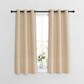 NICETOWN Bedroom Blackout 48 inch Curtains and Drapes - Window Treatment Thermal Insulated Solid Grommet Room Darkening for Bedroom (Biscotti Beige, Set of 2, W37 x L48)