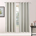 Yakamok Curtains 63 Inch Length Room Darkening Thermal Insulated Soft and Smooth Curtain with Grommet for Living Room(2 Panels,52Wx63L, Light Beige)