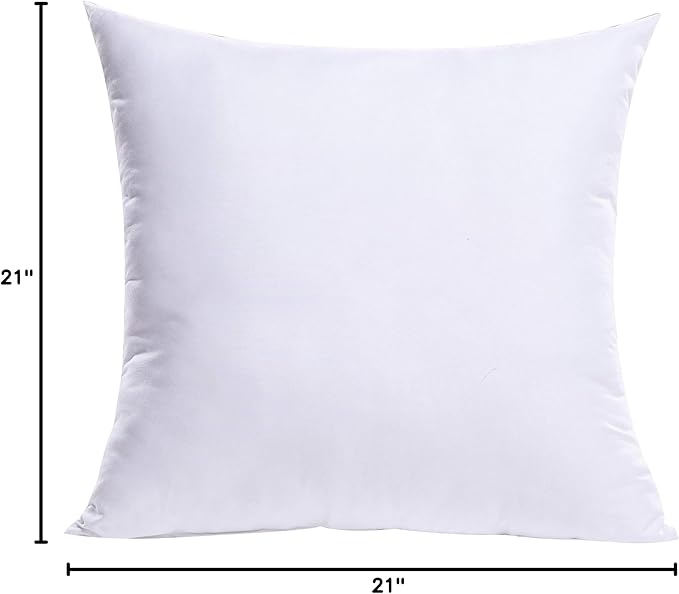 MIULEE Throw Pillow Insert Premium Pillow Stuffer Sham Square Form for Decorative Cushion Bed Couch Sofa 21x21 Inch
