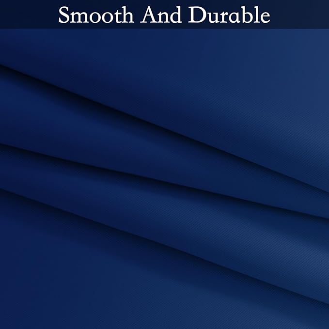 SimpleHome Ombre Room Darkening Curtains for Bedroom, Gradient Royal Blue to Grey White Light Blocking Thermal Insulated Grommet Window Curtain/Drapes for Living Room,2 Panels, 52x84 inches Length