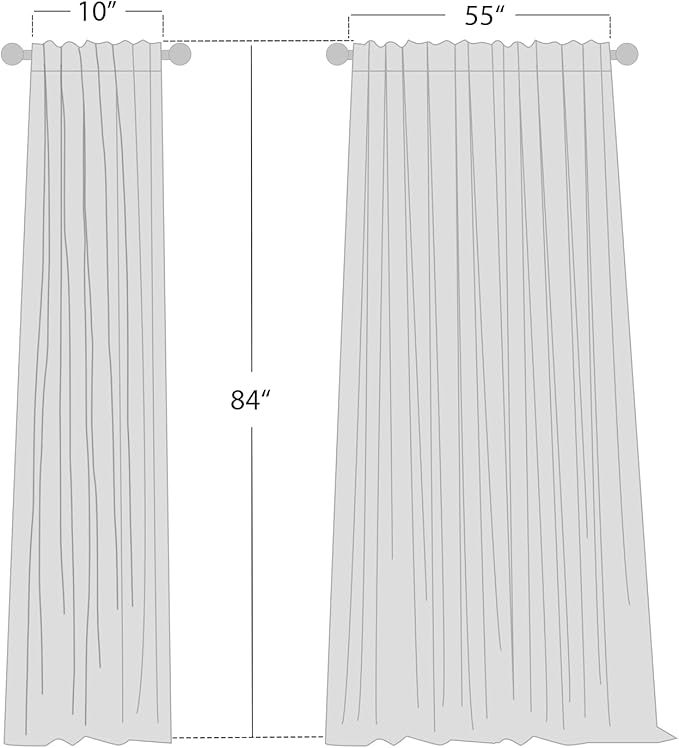 NICETOWN Linen Curtains 84 inches Long, Grommet Thick Flax Linen Privacy Assured with Light Filtering Window Treatments for Bedroom/Living Room, Vannila, W55 x L84, 2 Panels
