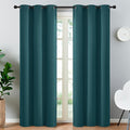 Yakamok Blackout Curtains for Bedroom 2 Panels Set 84 Inch Length Thermal Insulated Room Darkening Dark Black Out Drapery Grommet Window Treatments Drapes for Living Room, 38x84, Dark Teal