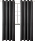 BGment Blackout Curtains for Bedroom - Grommet Thermal Insulated Room Darkening Curtains for Living Room, Set of 2 Panels, Each 55 x 96 Inch, Dark Grey