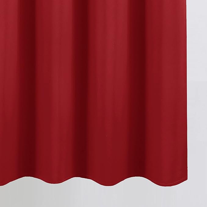 LEMOMO Bright Red Blackout Curtains 66 x 63 Inch Length/Set of 2 Curtain Panels/Thermal Insulated Room Darkening Blackout Curtains for Bedroom