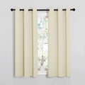 NICETOWN Room Darkening Draperies Window Curtain Panels, Thermal Insulated Grommet Room Darkening Curtains for Bedroom (Beige, 2 Panels, W34 x L54 -inch)