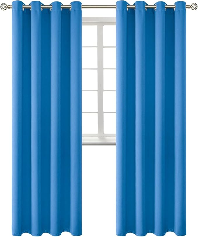 BGment Room Darkening Curtains 95 Inches Long - Grommet Thermal Insulated Drapes Window Treatment Curtains for Bedroom, 2 Panels, 52 x 95 Inch, Classic Blue