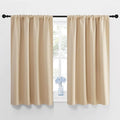 NICETOWN Blackout Room Darkening Curtains - Home Decoration Light & Noise Reducing Thermal Insulated Window Draperies with Rod Pocket Top (Biscotti Beige, Set of 2, 42 inches Wide x 45 inches Long)
