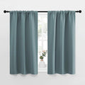 NICETOWN Greyish Blue Blackout Curtains Panels for Window, Thermal Insulated Rod Pocket Blackout Drapes/Draperies for Living Room (2 Panels, W34 x L45 inches)
