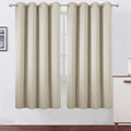 LEMOMO Blackout Curtains 66 x 72 Inch Long Light Beige Curtains Set of 2 Panels Room Darkening Curtains for Bedroom and Living Room