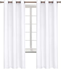 BGment Room Darkening Curtains 72 Inches Long - Grommet Thermal Insulated Drapes Window Treatment Curtains for Bedroom, 2 Panels, 42 x 72 Inch, Pure White