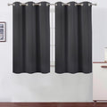 LEMOMO Dark Grey Blackout Curtains/38 x 54 Inch/Set of Two Panels Grommet Living Room Curtains