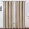 LEMOMO Blackout Curtains 52 x 108 inch/Khaki Curtains Set of 2 Panels/Thermal Insulated Room Darkening Bedroom Curtains