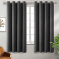 BGment Blackout Curtains for Bedroom - Grommet Thermal Insulated Room Darkening Curtains for Living Room, Set of 2 Panels, Each 46 x 63 Inch, Dark Grey
