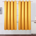 LEMOMO Blackout Curtains 66 x 72 Inch Long Yellow Curtains Set of 2 Panels Room Darkening Curtains for Bedroom and Living Room