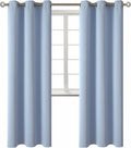 BGment Blackout Curtains for Living Room - Grommet Thermal Insulated Room Darkening Curtains for Bedroom, 2 Panels of 42 x 84 Inch, Spa Blue