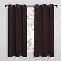 NICETOWN Room Darkening Draperies Curtains, Energy Smart Thermal Insulated Solid Grommet Curtains/Drapes Window Panels (2 Panels, 34-inch x 54-inch, Toffee Brown)