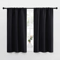 NICETOWN Black Out Curtain Panels for Kitchen - Energy Smart Decoration Thermal Insulating Blackout Drapes/Draperies for Small Window (2 Panels, 34 inches Wide by 45 inches Long)