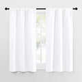 NICETOWN RV Curtains for Camper Windows, White Curtains for Kitchen Window, Home Decoration Light Filtering Drapes for Small Window (29" Wide by 50inches Long, 1 Pair)