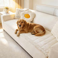 Couch Cover for Dogs Washable, Fuzzy Pet Couch Covers for 3 Cushion Sofa Pet Friendly, Non Slip Sofa Cover (White, 27.6" x 70.9"/70 x 180cm)