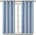 BGment Blackout Curtains for Living Room - Grommet Thermal Insulated Room Darkening Curtains for Bedroom, 2 Panels of 52 x 54 Inch, Spa Blue