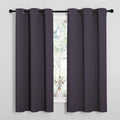 NICETOWN Greyish Purple Blackout Curtains 48 inches Length for Laundry Room, 2 Panels, 42" Wide, Thermal Insulated Decoration Drapes for Short Window