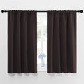 NICETOWN Blackout Curtain Panels 45 inches Long - Noise Reducing Thermal Insulated Solid Rod Pocket Window Drapes/Draperies for Kids Room (Toffee Brown, 1 Pair, 42 inches by 45 Inch)