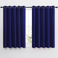 NICETOWN Bedroom Blackout Curtains Panels - Window Treatment Thermal Insulated Solid Grommet Blackout for Living Room (Set of 2, 66 by 54 Inch, Navy Blue)