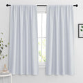 RYB HOME Curtains for Bedroom Living Room 63 inches Long, Thermal Insulated Privacy Rod Pocket Drapes for Nursery Office Home Theater, Width 42 by Length 63, Greyish White, 2 Panels