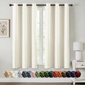 MIULEE Cream Blackout Curtains for Bedroom Living Room 54 Inches Long 2 Panels, Thermal Insulated Room Darkening Drapes Solid Grommet Noise Reduction Light Blocking Window Treatments 40x54 Inch