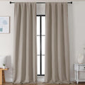 Simplebrand Stone Blackout Curtains for Bedroom 102 Inches Long 2 Panels, Solid Thermal Insulated, Energy Saving Living Room Window Treatment Curtains Blackout Drapes, W50 x L102 Inch, Stone