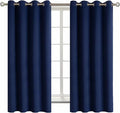 BGment Navy Blackout Curtains for Bedroom - Grommet Thermal Insulated Room Darkening Block Out Curtains for Living Room, Set of 2 Panels (52 x 63 Inch, Dark Blue)