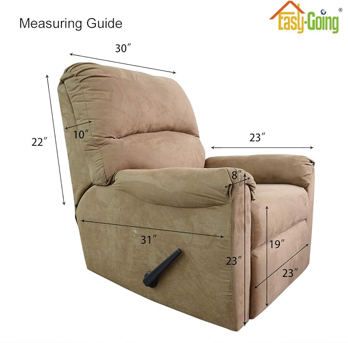 Easy-Going Recliner Chair Slipcover Reversible Sofa Cover Water Resistant Couch Cover Furniture Protector with Elastic Straps for Pets Dog (Recliner 22 inch, Army Green/Beige)