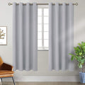 BGment Room Darkening Curtains for Bedroom - Grommet Thermal Insulated Window Treatments Light Blocking Curtains for Living Room, Each 55 x 69 Inch, Light Grey