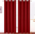 LEMOMO Blackout Curtains 52 x 90 Inch Long Red Curtains Set of 2 Panels Room Darkening Curtains for Bedroom and Living Room