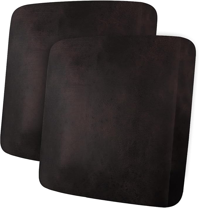 Leather Look Couch Cushion Covers Sofa Seat Slipcovers Sets Couches Furniture Protector for Sectional Armchair Loveseat Pets Kids Stretch Spandex Fabric (2 Cushion Loveseat, Chocolate)
