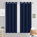 Yakamok Blackout Curtains Room Darkening Thermal Insulated Grommet top Window Curtains for Living Room, 52 x 54 inch, Navy Blue, 2 Panels