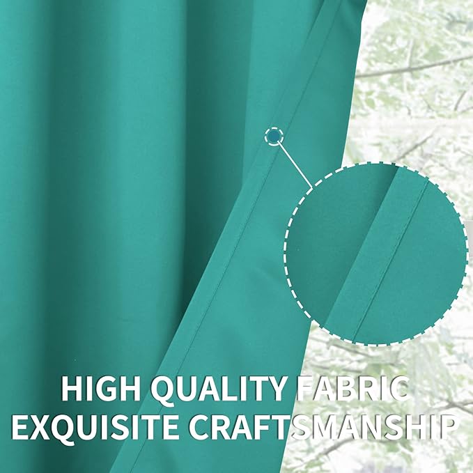 BGment Room Darkening Curtains 108 Inches Long - Grommet Thermal Insulated Drapes Window Treatment Curtains for Bedroom, 2 Panels, 52 x 108 Inch, Teal