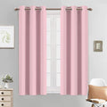 Yakamok Blackout Curtains Room Darkening Thermal Insulated with Grommet Window Curtain for Bedroom, 38Wx54L inch, Pink, 2 Panels