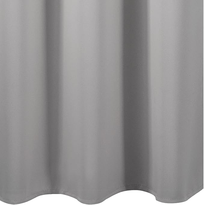 LEMOMO Blackout Curtains 66 x 54 Inch Long Light Grey Curtains Set of 2 Panels Room Darkening Curtains for Bedroom and Living Room