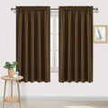 DWCN Blackout Curtains for Bedroom – Rod Pocket Thermal Insulated Noise Reducing Noise Reducing Drapes for Living Room, W 60 x L 63 Inch, 2 Panels, Brown