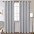 BGment Room Darkening Curtains for Bedroom - Grommet Thermal Insulated Window Treatments Light Blocking Curtains for Living Room, Each 55 x 96 Inch, Light Grey