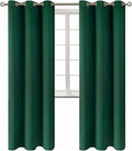 BGment Blackout Curtains - Grommet Thermal Insulated Room Darkening Bedroom and Living Room Curtains, Set of 2 Decorative Curtain Panels (42 x 84 Inch, Emerald Green)