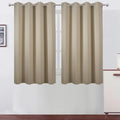 LEMOMO Blackout Curtains 66 x 54 Inch Long Beige Curtains Set of 2 Panels Room Darkening Curtains for Bedroom and Living Room