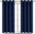 BGment Blackout Curtains for Living Room - Grommet Thermal Insulated Room Darkening Curtains for Bedroom, Set of 2 Panels (52 x 45 Inch, Navy Blue)